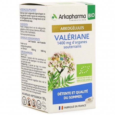 Arkopharma Arkogélules Valériane Bio 45 gélules pas cher, discount