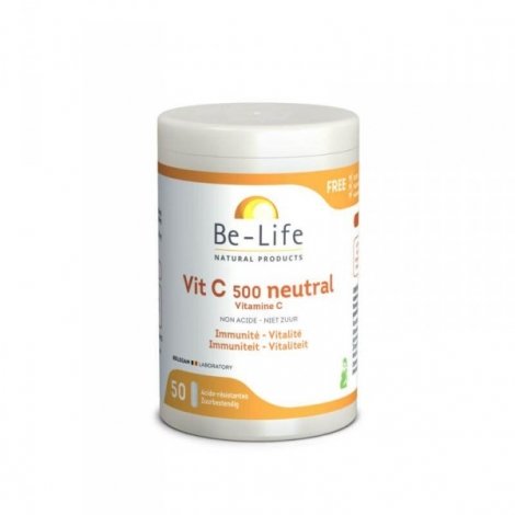 Be-Life Vit C 500 Neutral Immunité & Vitalité 50 gélules pas cher, discount
