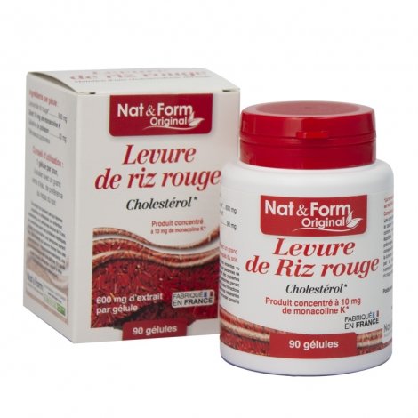 Nat & Form Levure de Riz Rouge Cholestérol 90 gélules pas cher, discount