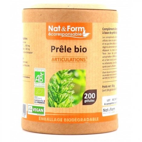 Nat & Form Ecoresponsable Prêle Articulations Bio 200 gélules pas cher, discount