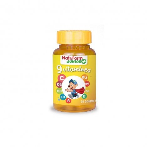 Nat & Form Junior+ 9 Vitamines 60 gommes pas cher, discount