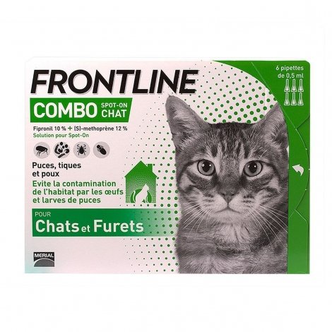 Frontline Combo Spot-On Chats & Furets 6 pipettes de 0,5ml pas cher, discount