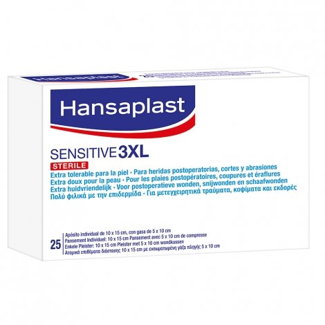 Hansaplast Sensitive 3XL 10 x 15cm 25 pansements pas cher, discount