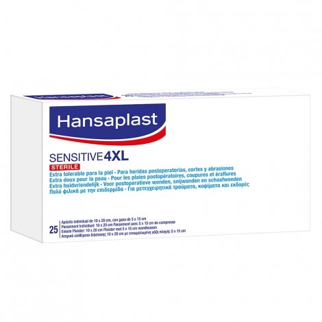 Hansaplast Sensitive 4XL 10 x 20cm 25 pansements pas cher, discount
