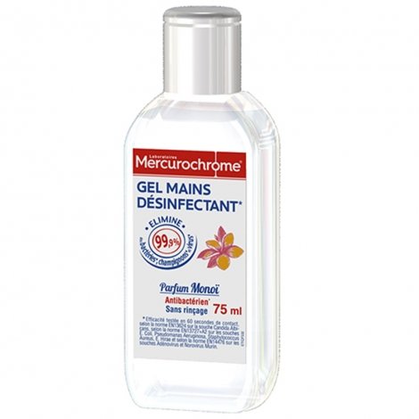 Mercurochrome Gel Mains Désinfectant Parfum Monoï 75ml pas cher, discount