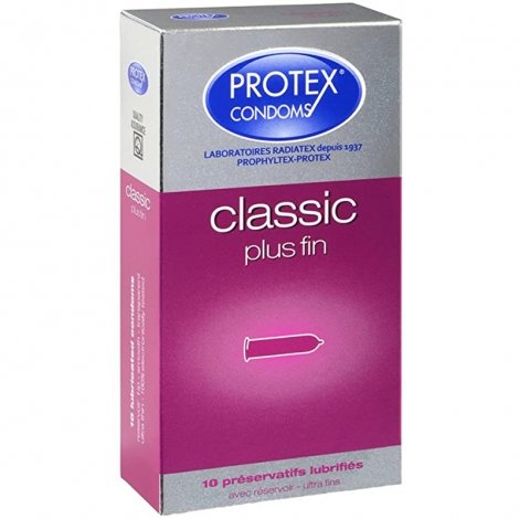 Protex Classic Plus Fin Préservatifs Lubrifiés 10 pièces pas cher, discount