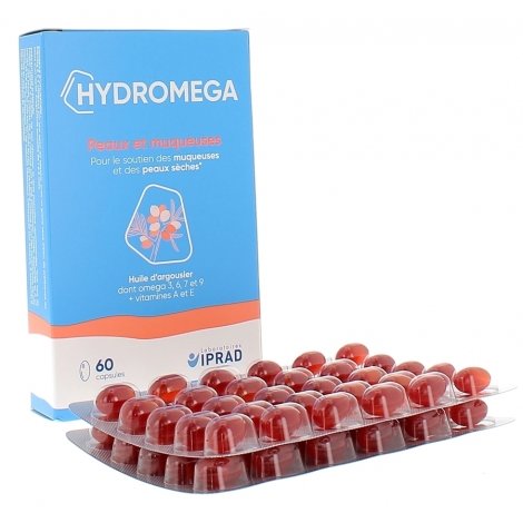 Hydromega Complément Hydratation de la Peau et des Muqueuses 60 capsules pas cher, discount