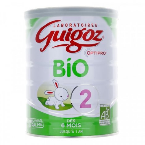 Guigoz Optipro 2 Bio Lait 6-12 Mois 800g pas cher, discount