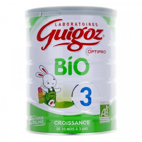 Guigoz Optipro 3 Bio Lait de Croissance 10 Mois à 3 ans 800g pas cher, discount