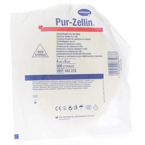 Hartmann Pur-Zellin Tampons d'Ouate de Cellulose en Rouleau 4cm x 5cm 500 pièces pas cher, discount