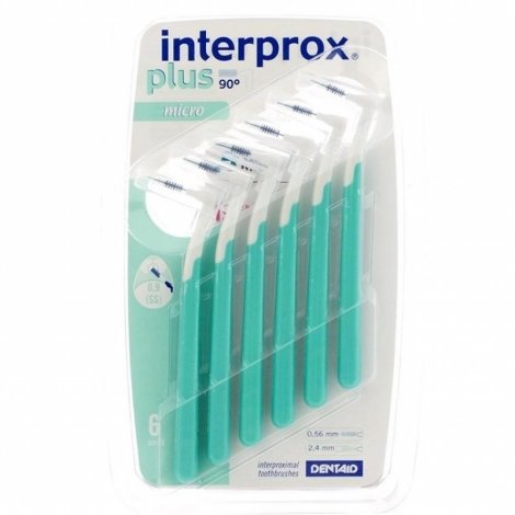 Interprox Plus Micro Brossettes Interdentaires Vert 6 pièces pas cher, discount