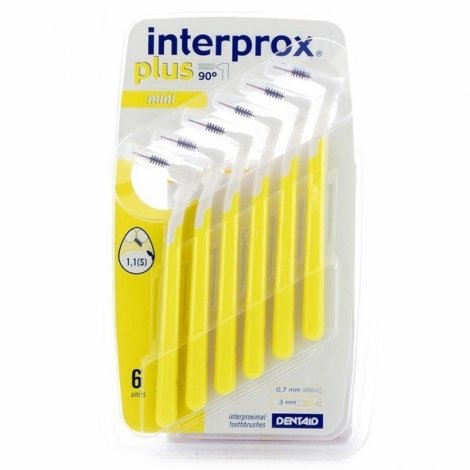 Interprox Plus Mini Brossettes Interdentaires Jaune 6 pièces pas cher, discount