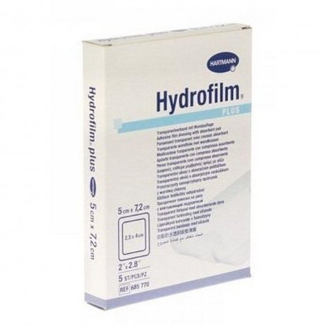 Hartmann Hydrofilm Plus Pansement Transparent avec Coussin Absorbant 5cm x 7,2cm 5 pièces pas cher, discount