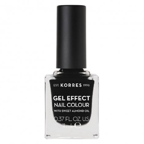 Korres Gel Effect Nail Colour Black 100 11ml pas cher, discount