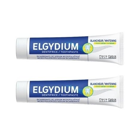 Elgydium Pack Dentifrice Blancheur Citron 2 x 75ml pas cher, discount