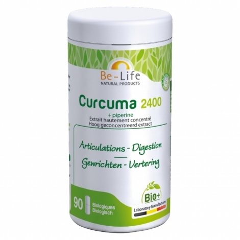 Be Life Curcuma 2400 + Pipérine Bio 90 gélules pas cher, discount
