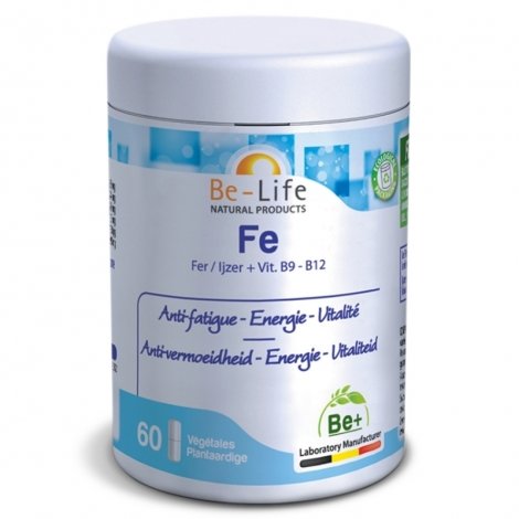 Be Life Fe Vitamines B9 B12 60 gélules pas cher, discount