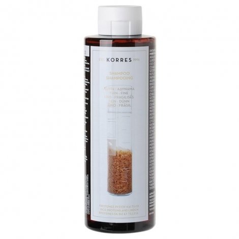 Korres Hair Shampooing Proteines de Riz & Tilleul Cheveux Fins / Sans Volume 250ml pas cher, discount