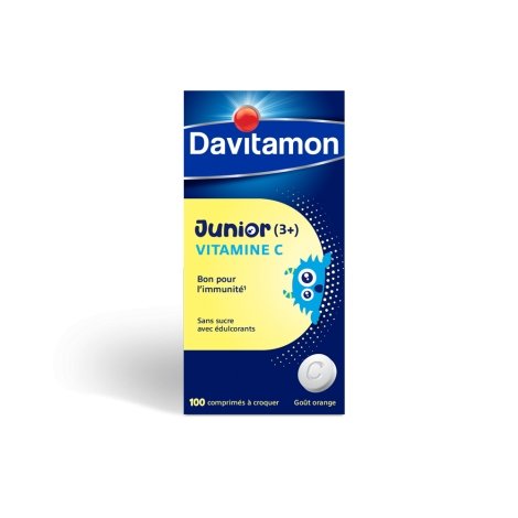 Davitamon Junior (3+) Vitamine C Immunité Goût Orange 100 comprimés pas cher, discount