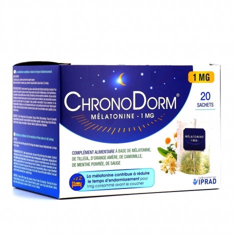 ChronoDorm Mélatonine 1 mg Tisane 20 sachets pas cher, discount