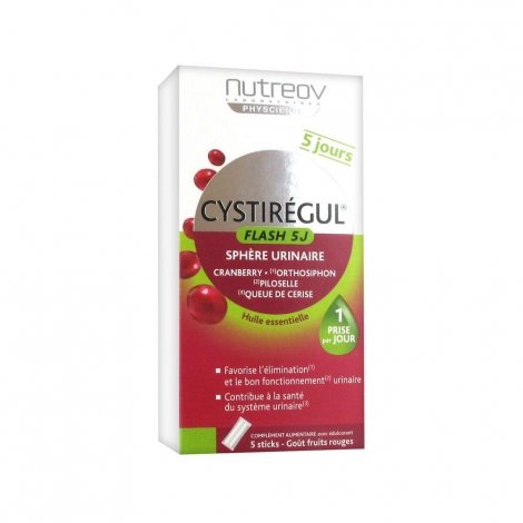 Nutreov Cystirégul Flash 5J Sphère Urinaire Goût Fruits Rouges 5 sticks pas cher, discount