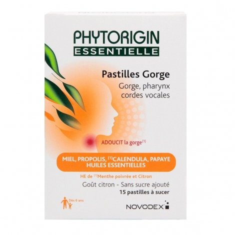 Novodex Phytorigin Essentielle Pastilles Gorge 15 pastilles pas cher, discount