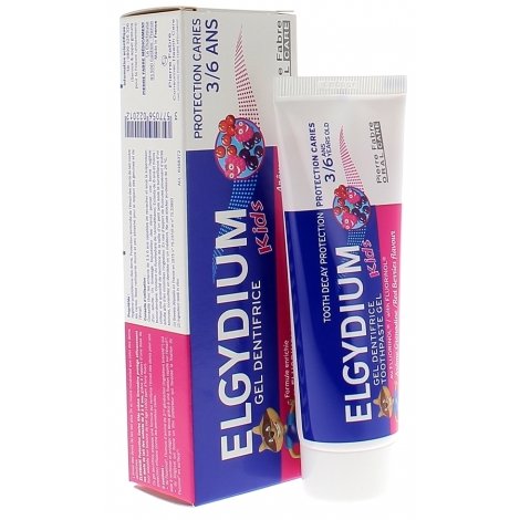Elgydium Kids Gel Dentifrice Protection Caries 2/6 Ans Goût Grenadine 50ml pas cher, discount
