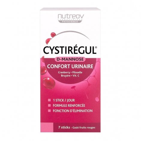 Nutreov Cystirégul D-Mannose Confort Urinaire Goût Fruits Rouges 7 sticks pas cher, discount