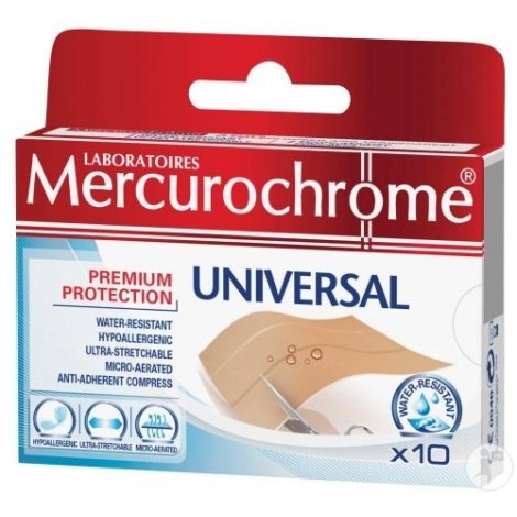 Mercurochrome Bande Universal 10 cm x 6 cm – 10 pièces pas cher, discount
