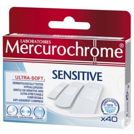 Mercurochrome Pansements Sensitive 40 pièces pas cher, discount