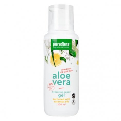 Purasana Aloe Vera Gel Réparateur & Hydratant Parfumé à l'Huile Essentielle 200ml pas cher, discount