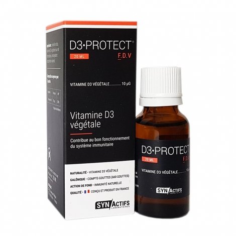 Synactifs D3 Protect Vitamine D3 végétale 20ml pas cher, discount