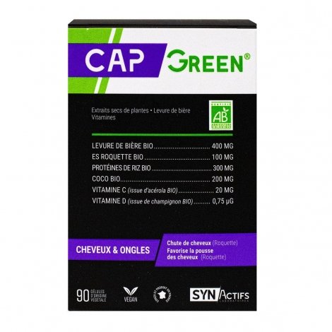 Synactifs Cap Green Cheveux & Ongles Bio 90 gélules pas cher, discount