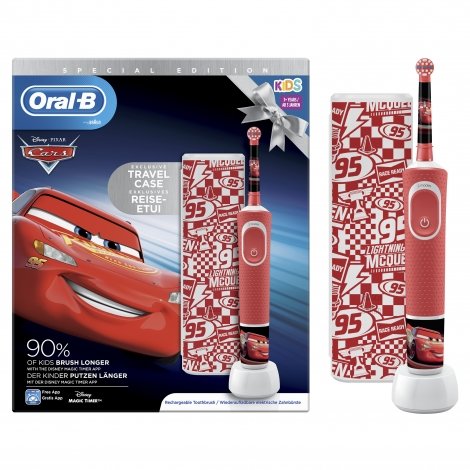 Oral-B Kids D100 Cars + Travel Case OFFRE SPECIALE pas cher, discount