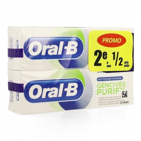 Oral-B Dentifrice Gencives Purify Nettoyage Intense OFFRE SPECIALE 2x75ml pas cher, discount