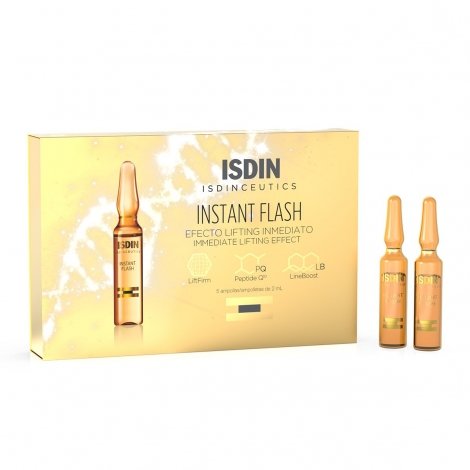 Isdin Instant Flash 5 ampoules de 2ml pas cher, discount