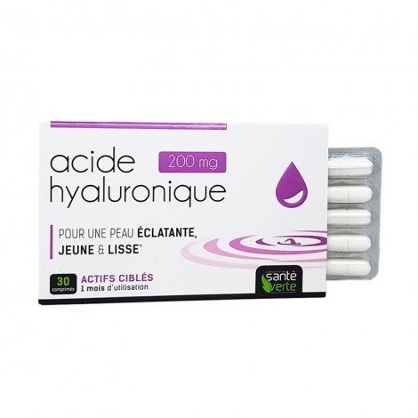 Santé Verte Complexe Acide Hyaluronique + Collagène Marin 30 Comprimés pas cher, discount