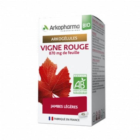 Arkopharma Arkogélules Vigne Rouge Bio 45 gélules pas cher, discount
