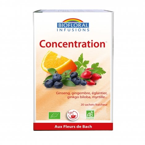 Biofloral Infusions Concentration Bio 20 sachets pas cher, discount