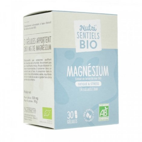 Nutrisanté Nutri'Sentiels Magnesium Bio 30 Gélules pas cher, discount