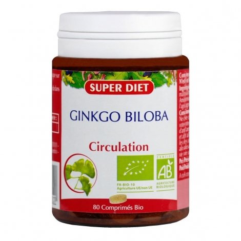 Superdiet Ginkgo Biloba Circulation Bio 80 comprimés pas cher, discount