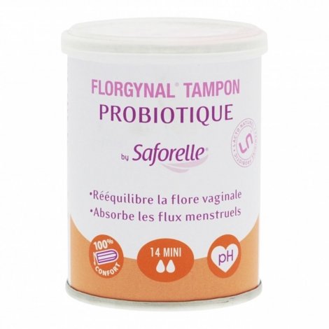 Saforelle Florgynal Tampon Probiotique Mini sans Applicateur 14 pièces pas cher, discount