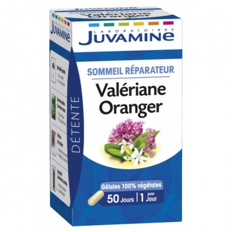 Juvamine Sommeil Réparateur Valériane - Oranger 50 gélules végétales pas cher, discount
