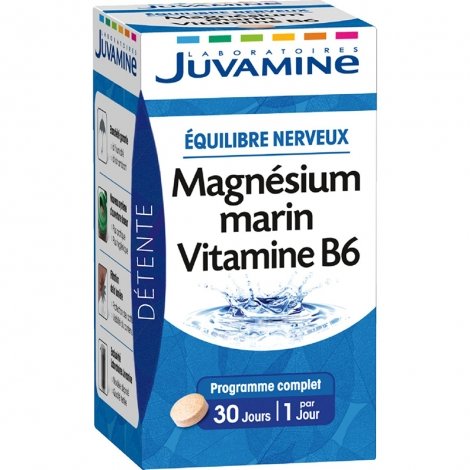 Juvamine Équilibre Nerveux Magnésium Marin - Vitamine B6 30 comprimés pas cher, discount