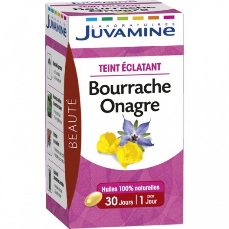 Juvamine Teint Éclatant Bourrache - Onagre 30 capsules pas cher, discount