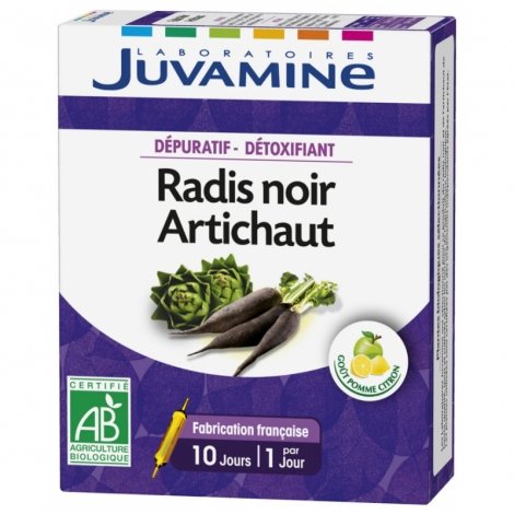 Juvamine Dépuratif - Détoxifiant Radis Noir - Artichaut 10 ampoules de 10ml pas cher, discount