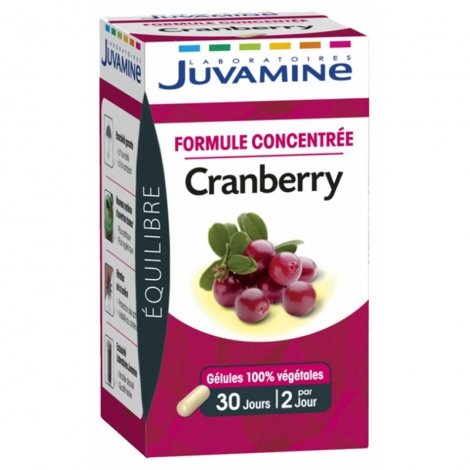Juvamine Formule Concentrée Cranberry 60 gélules végétales pas cher, discount