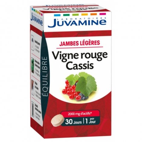 Juvamine Jambes Légères Vigne Rouge - Cassis 30 comprimés pas cher, discount