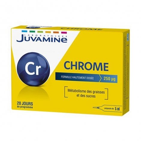 Juvamine Oligo-Élément Chrome 20 ampoules de 5ml pas cher, discount