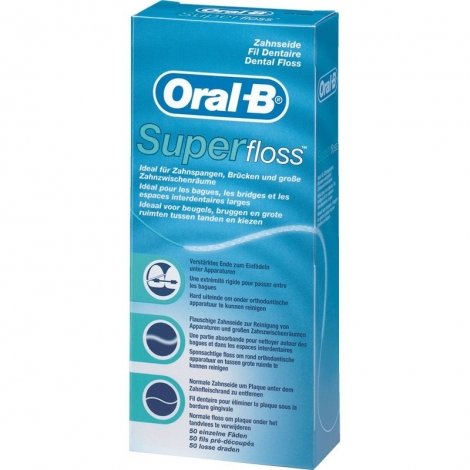 Oral-B Superfloss Fil Dentaire Menthe 50m pas cher, discount